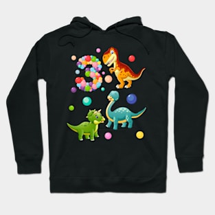 3rd Birthday Dinosaurs and bubbles Hoodie